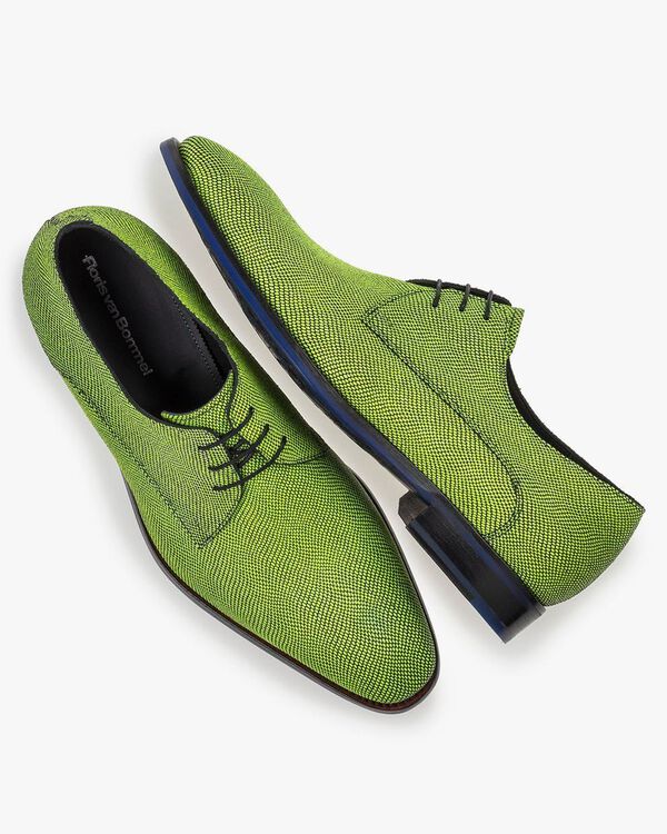 Veterschoen geprint su&egrave;de geel