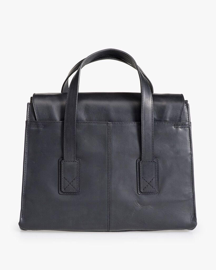 Zwarte leren business bag