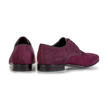 Lace shoe suede bordeaux red