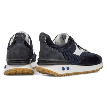 Sneaker textiel donkerblauw