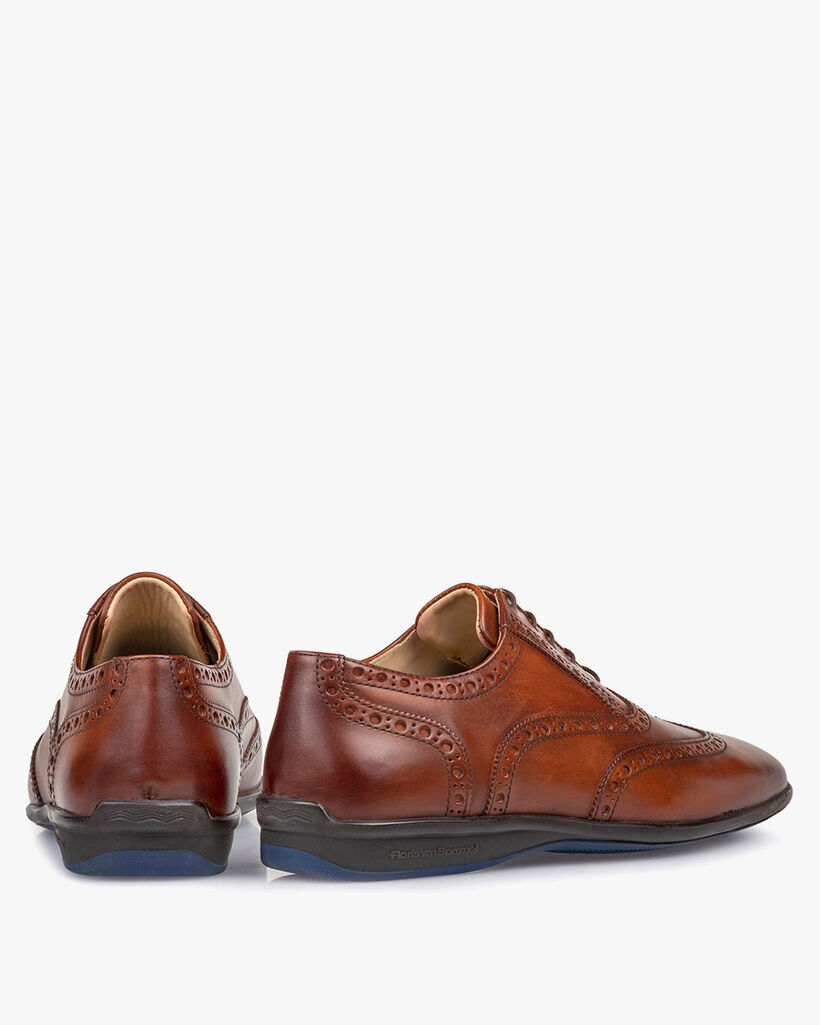 Lace shoe calf leather cognac