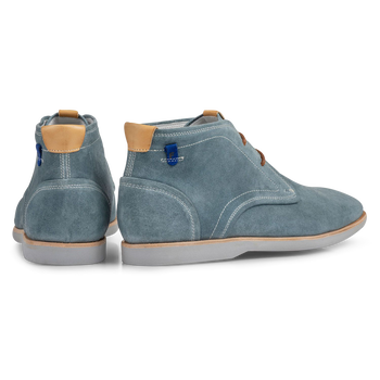 Boot su&egrave;de turquoise