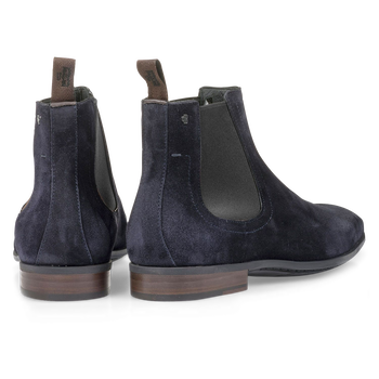 Chelsea boot suede leather blue