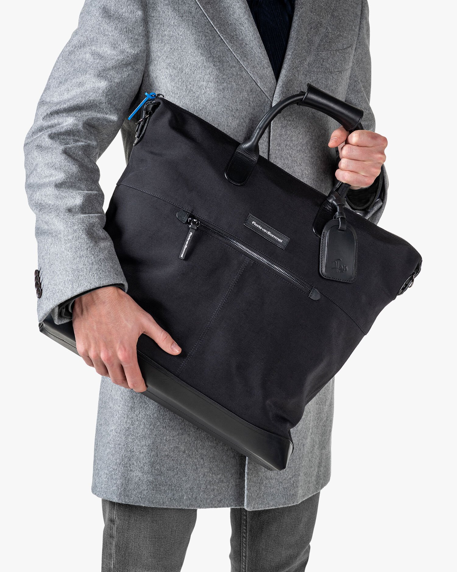 Tote bag textiel zwart BFM 60001 10 01 Floris van Bommel