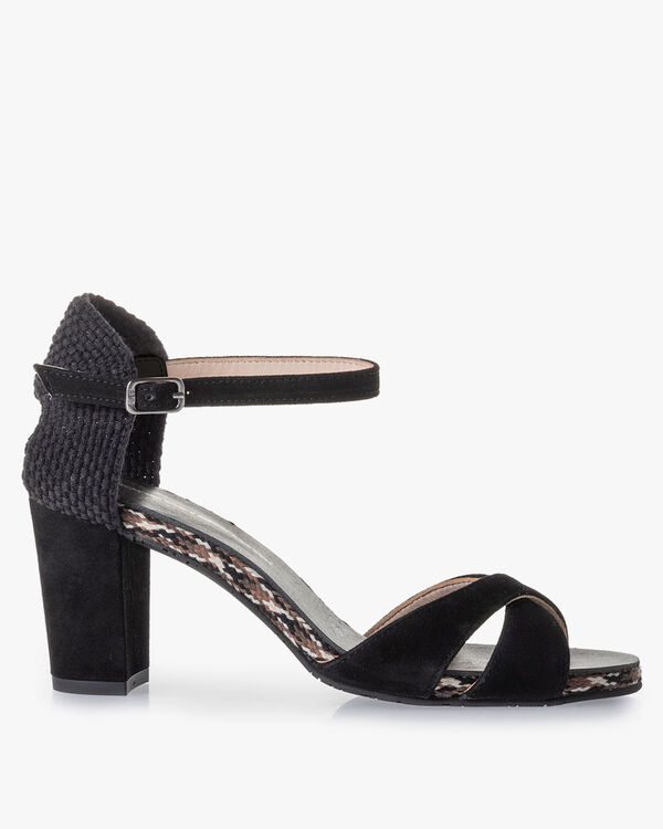 Sandaal su&egrave;de zwart