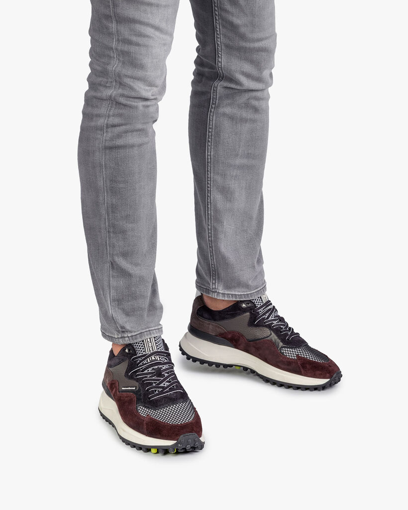 Noppi sneaker burgundy red/blue