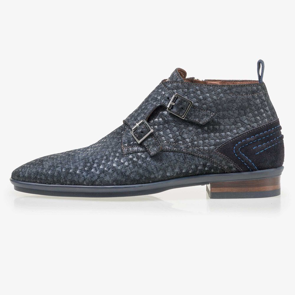 Floris van Bommel blue buckled shoe