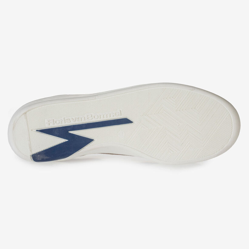 Taupe-coloured suede leather sneaker