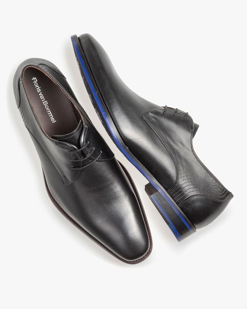 Zwarte kalfsleren veterschoen