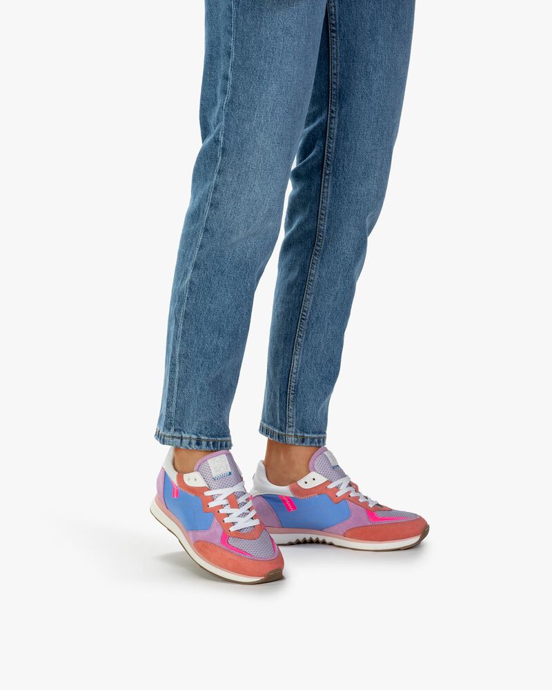 Sneaker nubuckleer multi-colour