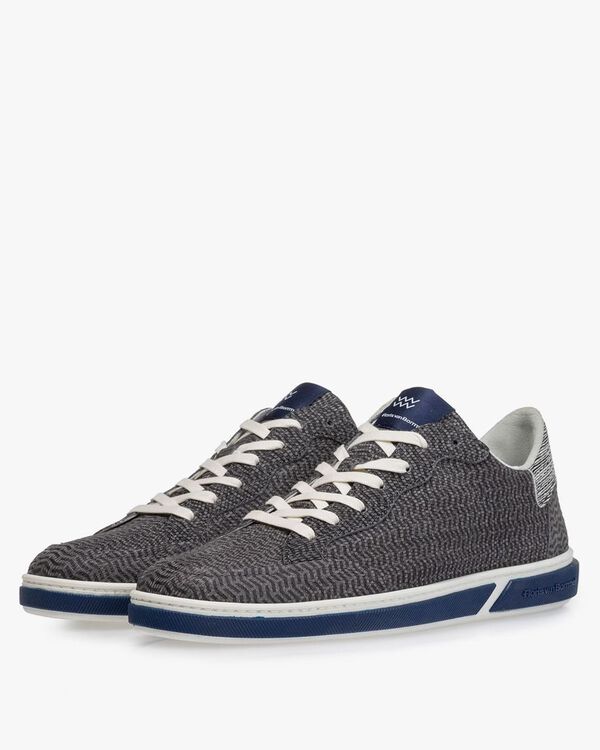 Sneaker nubuckleer grijs