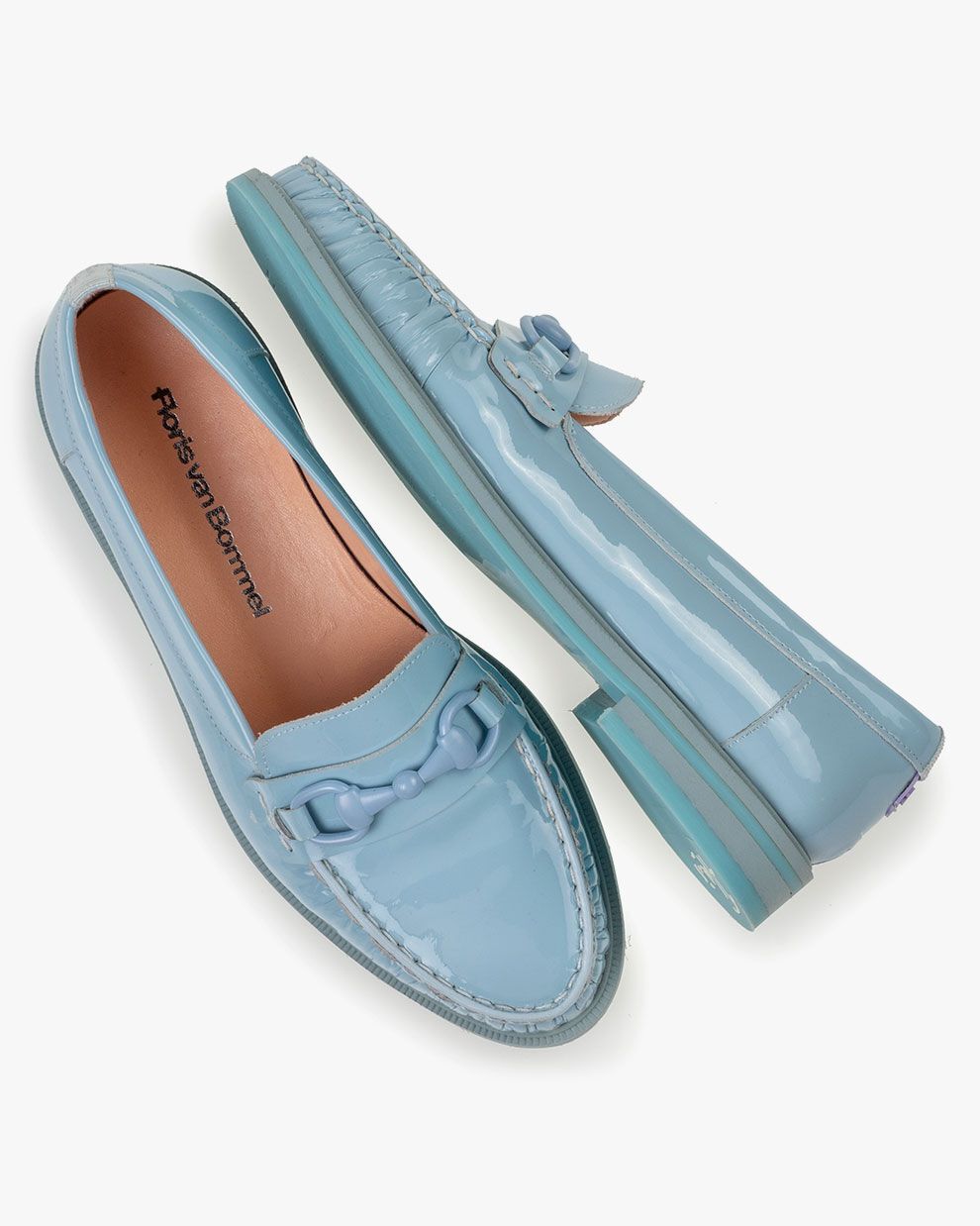 Van Bommel heren mocassin blauw.
