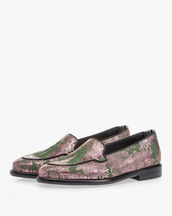 Loafer groen met print