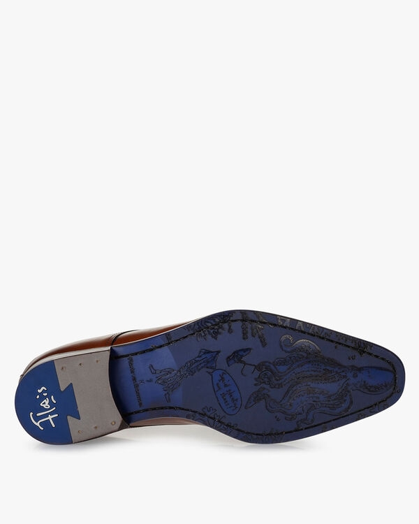 Lace shoe calf leather dark cognac