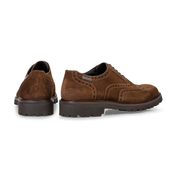 Lace shoe suede cognac