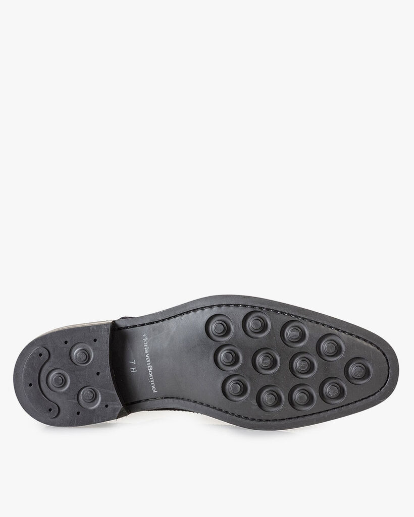 Brogue su&egrave;de donkerblauw