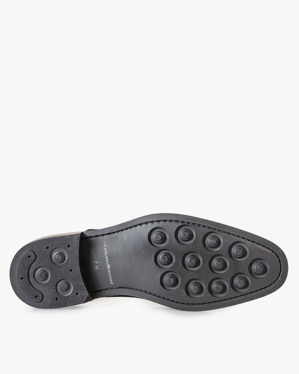 Brogue su&egrave;de donkerblauw