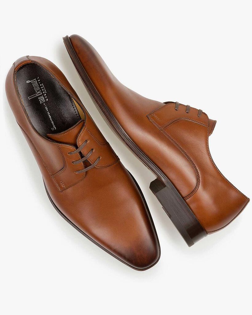 Veterschoen kalfsleer cognac