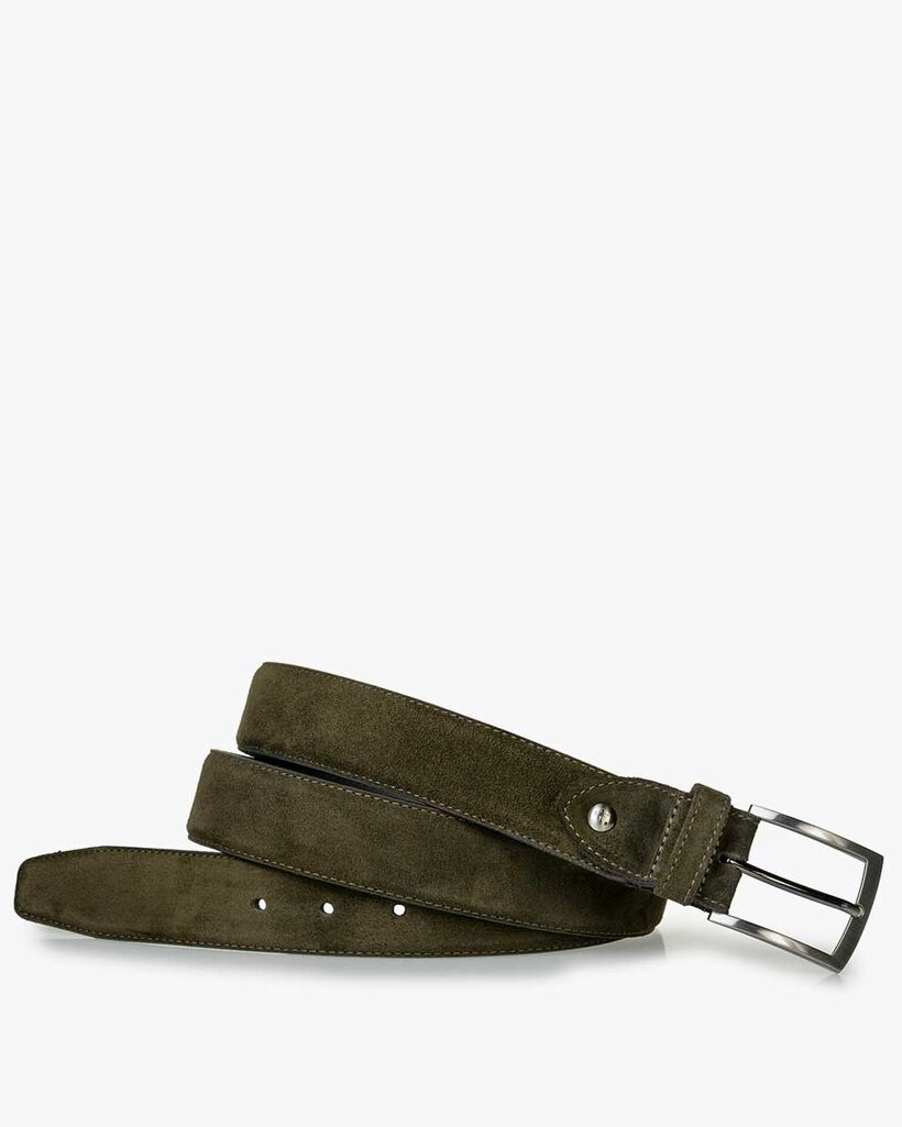 Belt suede dark green