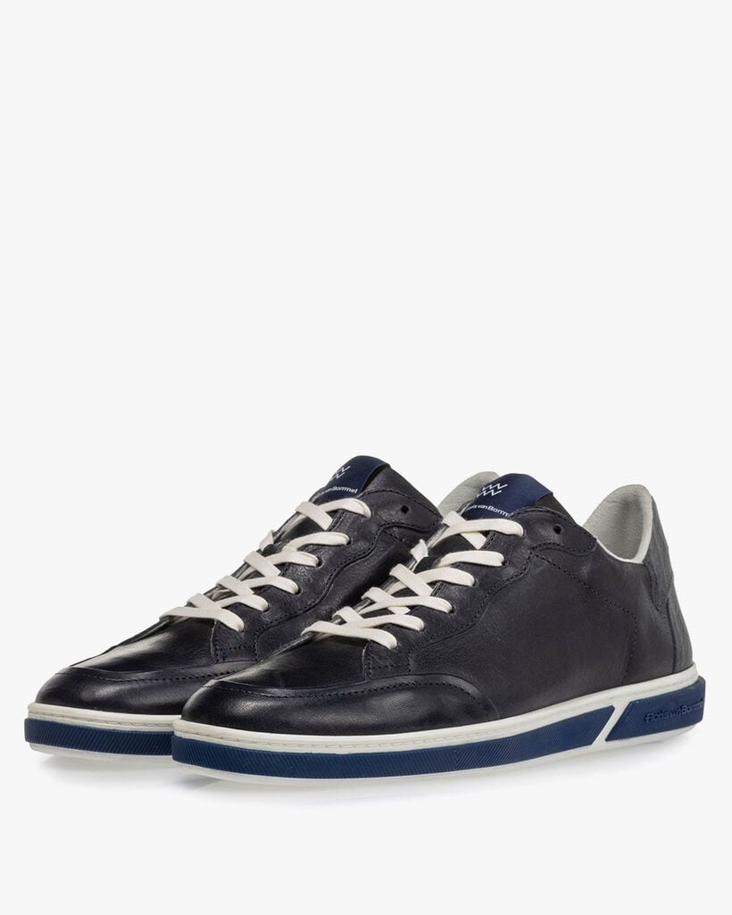 Sneaker kalfsleer donkerblauw