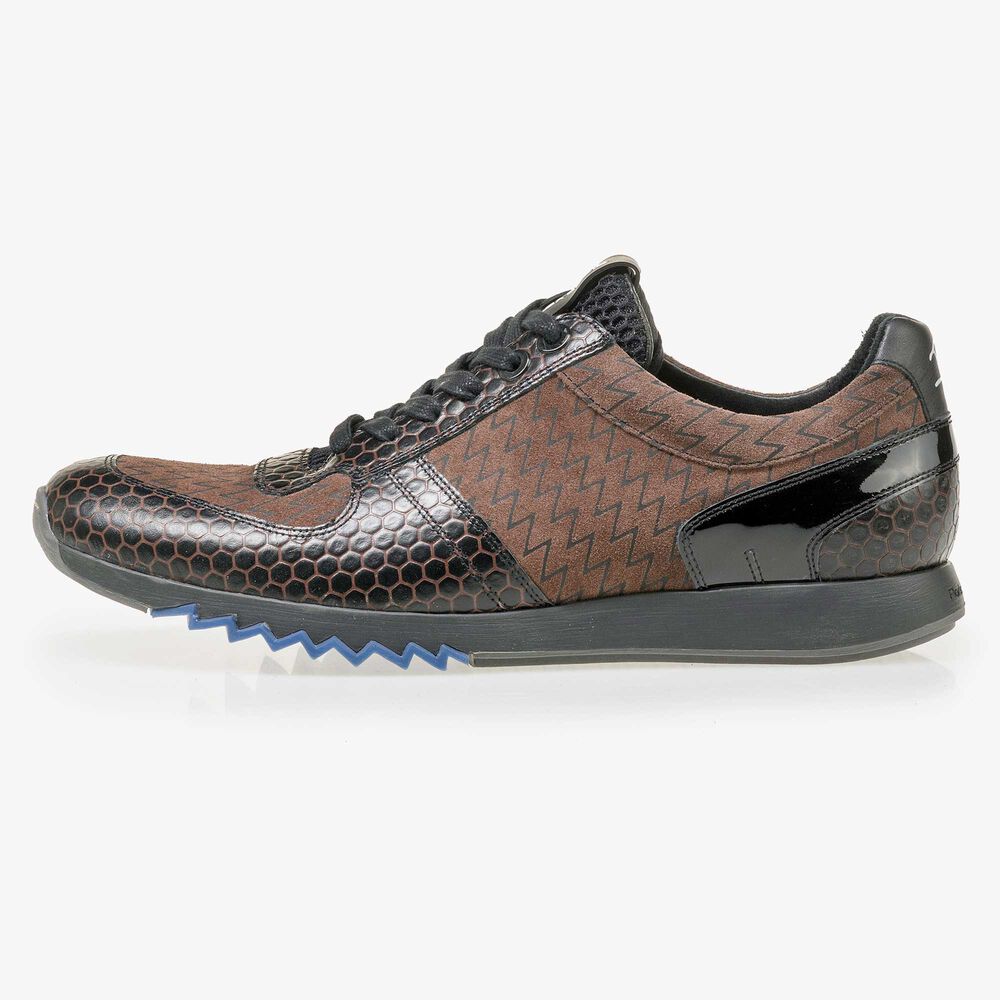 Floris van Bommel bruine leren heren sneaker