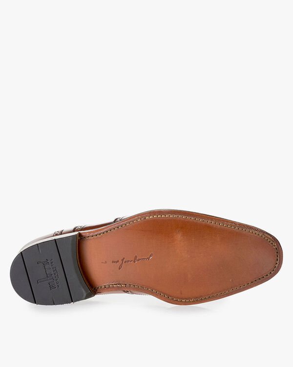 Kalfsleren brogue donker cognac