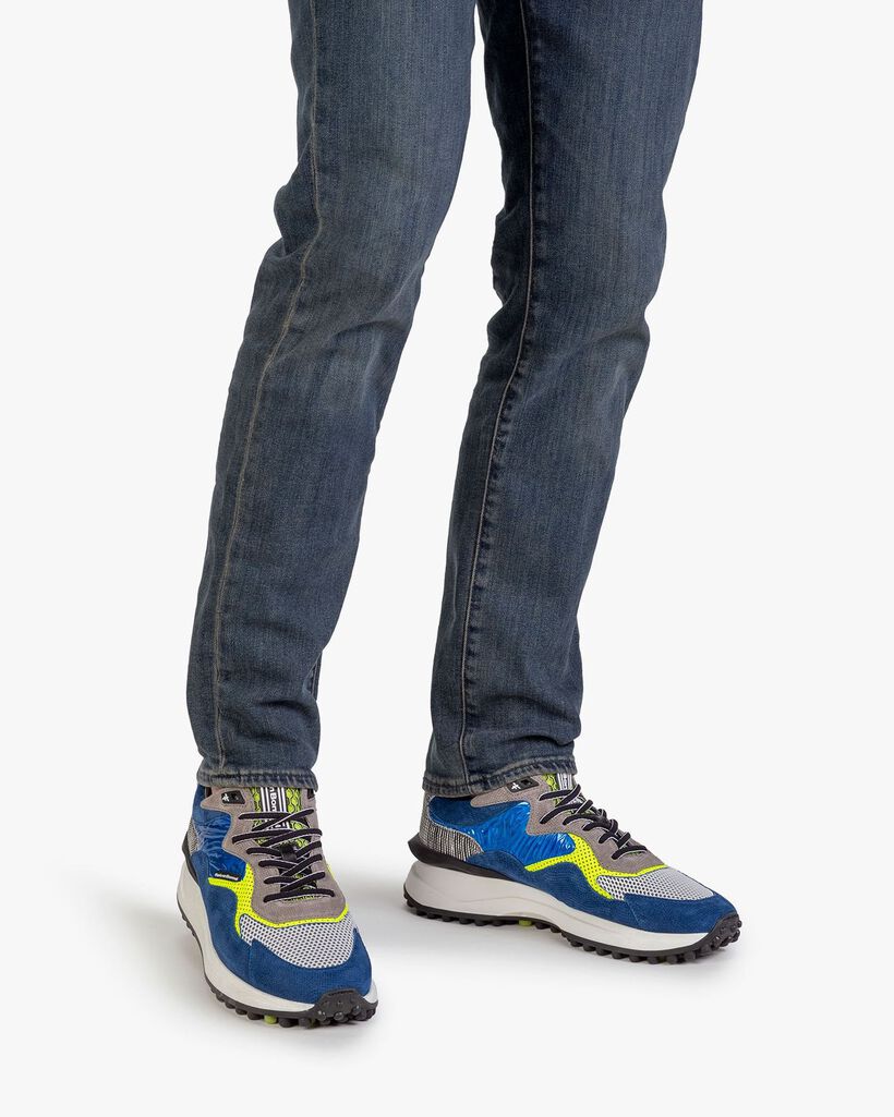 Noppi sneaker su&egrave;de blauw