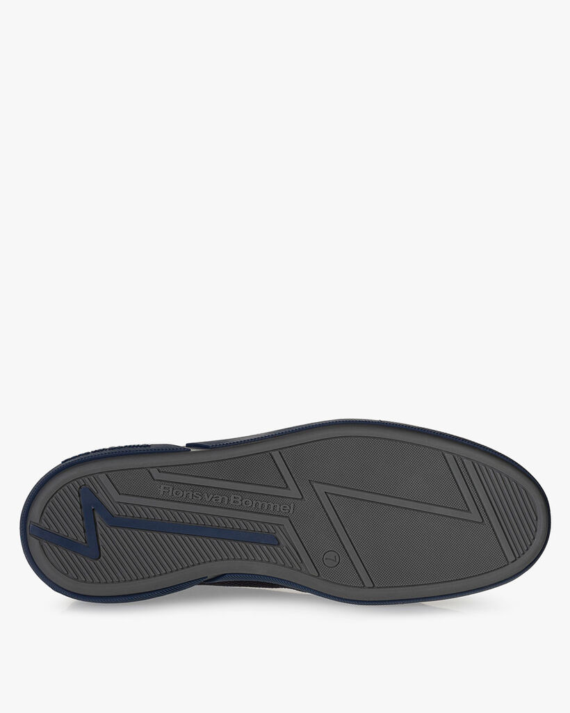 Sneaker leer donkerblauw