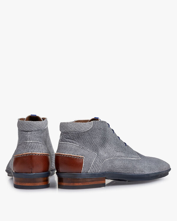 Boot geprint su&egrave;de zwart/wit