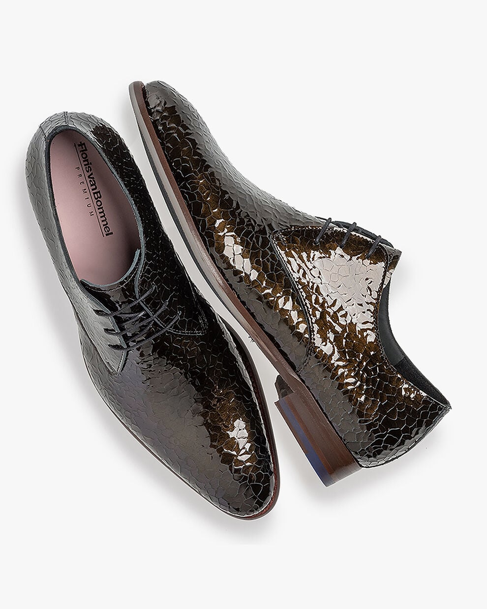 Lace-up shoes men De Stapper 65.00 Brown | Floris van Bommel