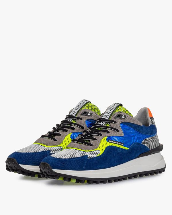 Noppi sneaker su&egrave;de blauw