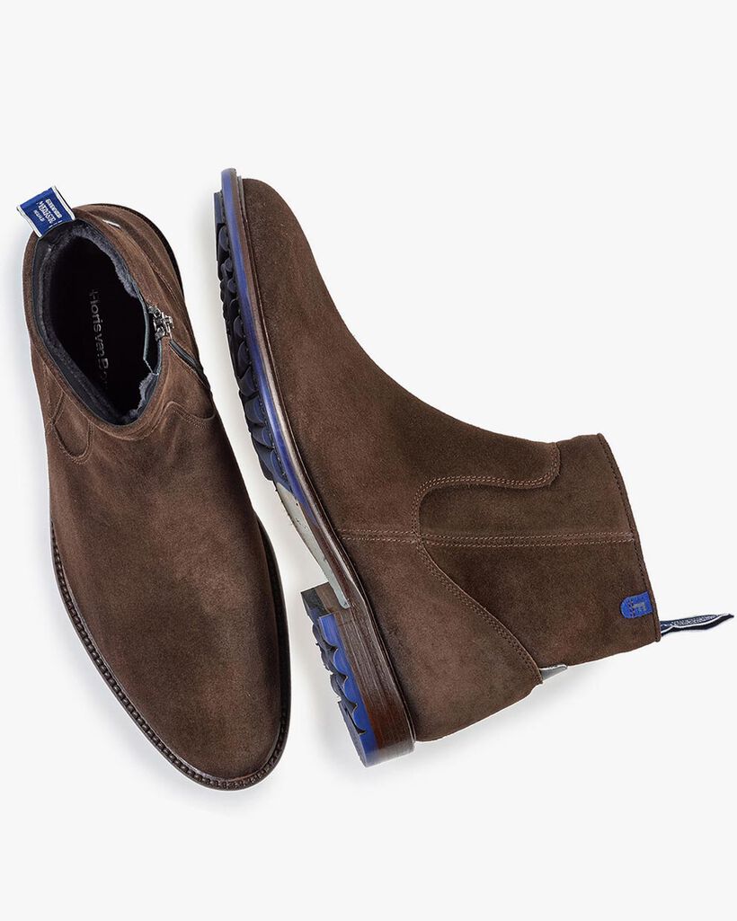 Lambskin lined boot brown