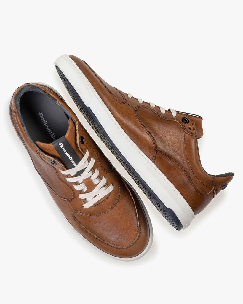 Sneaker cognac kalfsleer