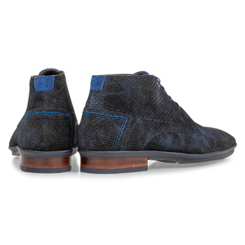 Veterboot blauw met print