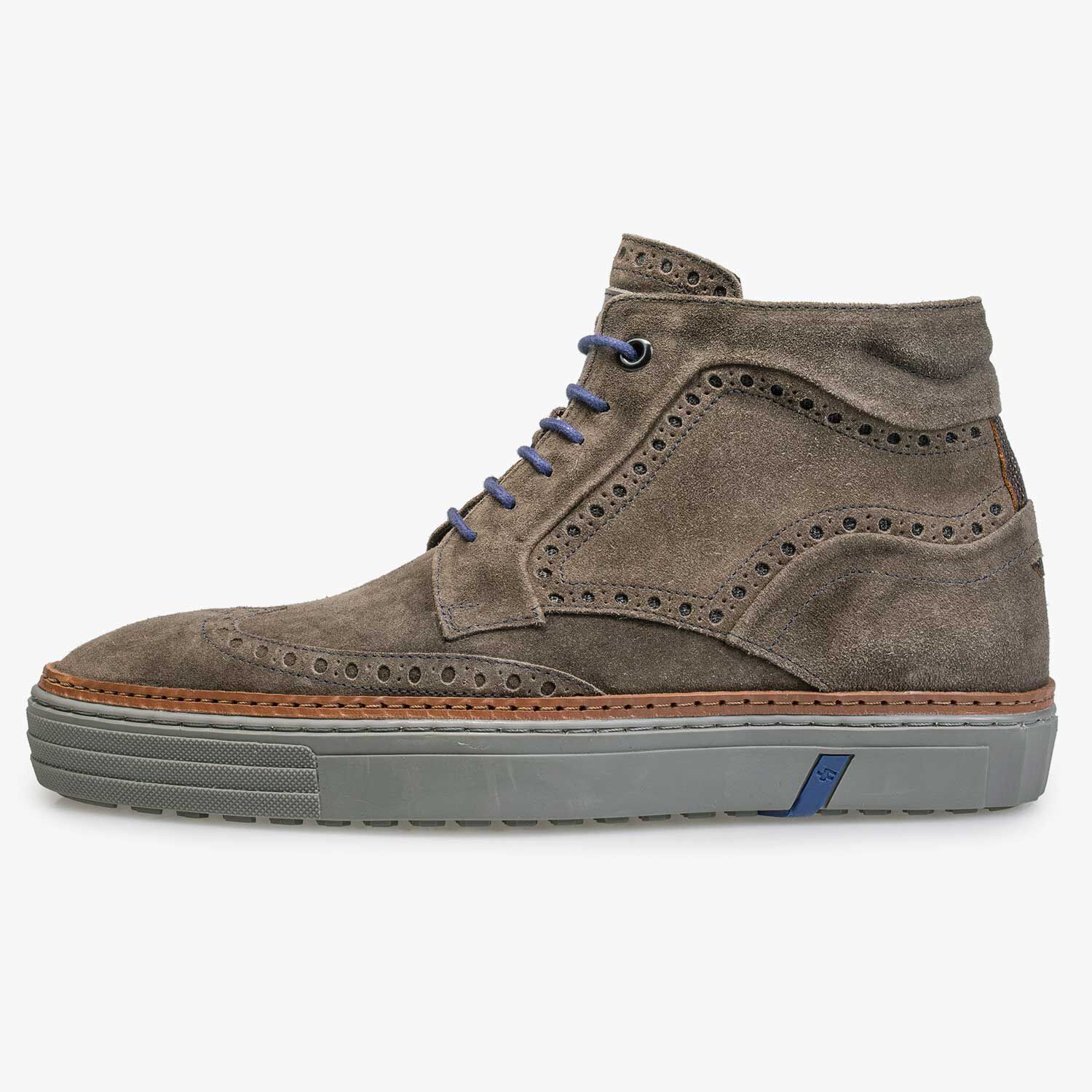 Gevoerde halfhoge sneaker taupe 10080 00 Floris van Bommel