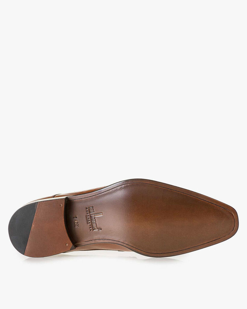 Lace boot calf leather cognac