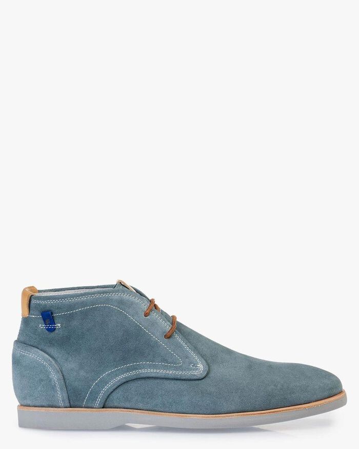 Boot su&egrave;de turquoise