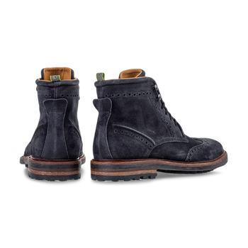 Lace boot suede black