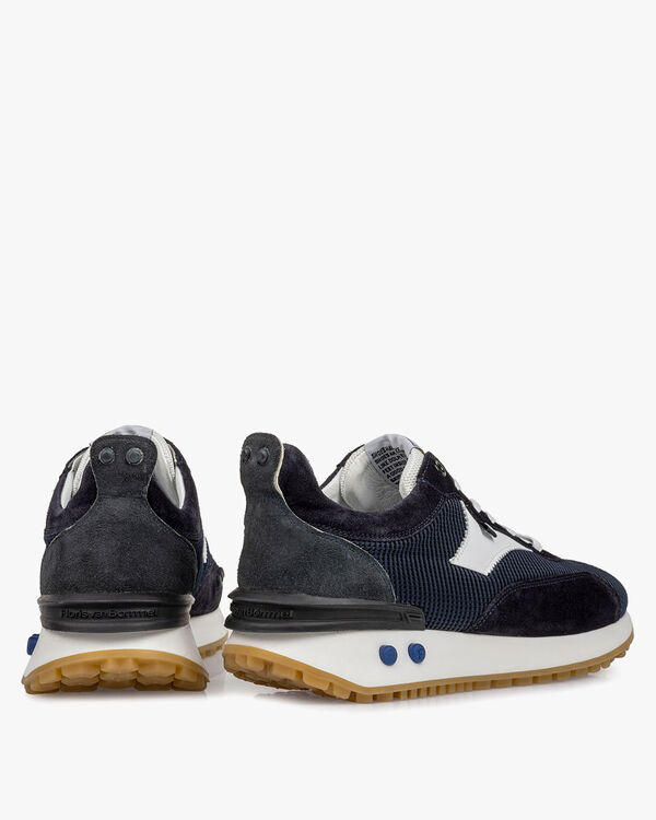 Sneaker textiel donkerblauw