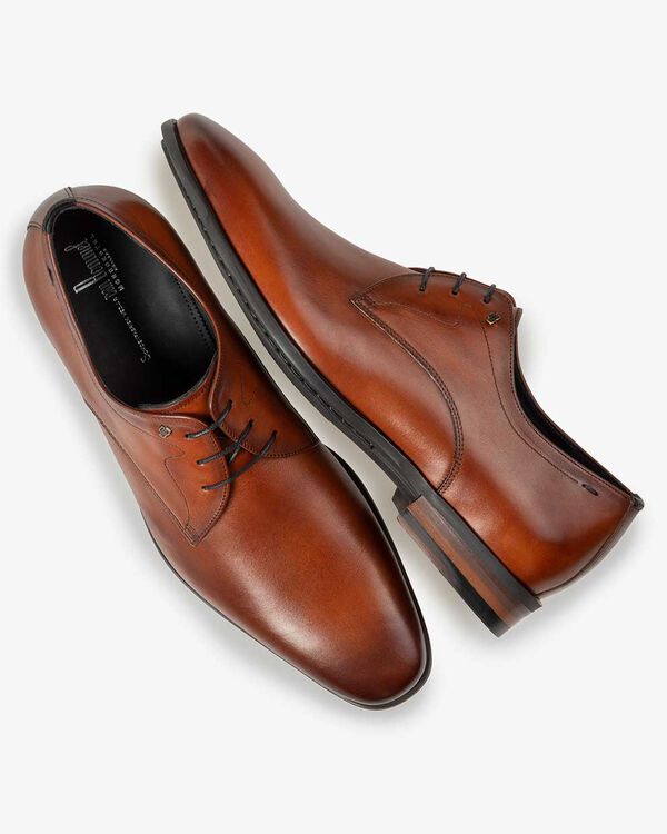 Veterschoen kalfsleer cognac