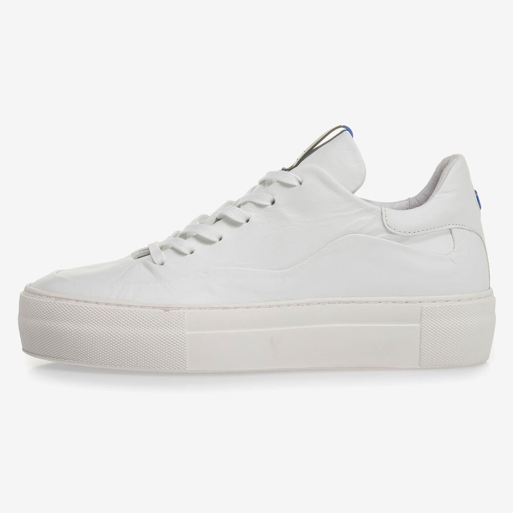 Witte kalfsleren sneaker