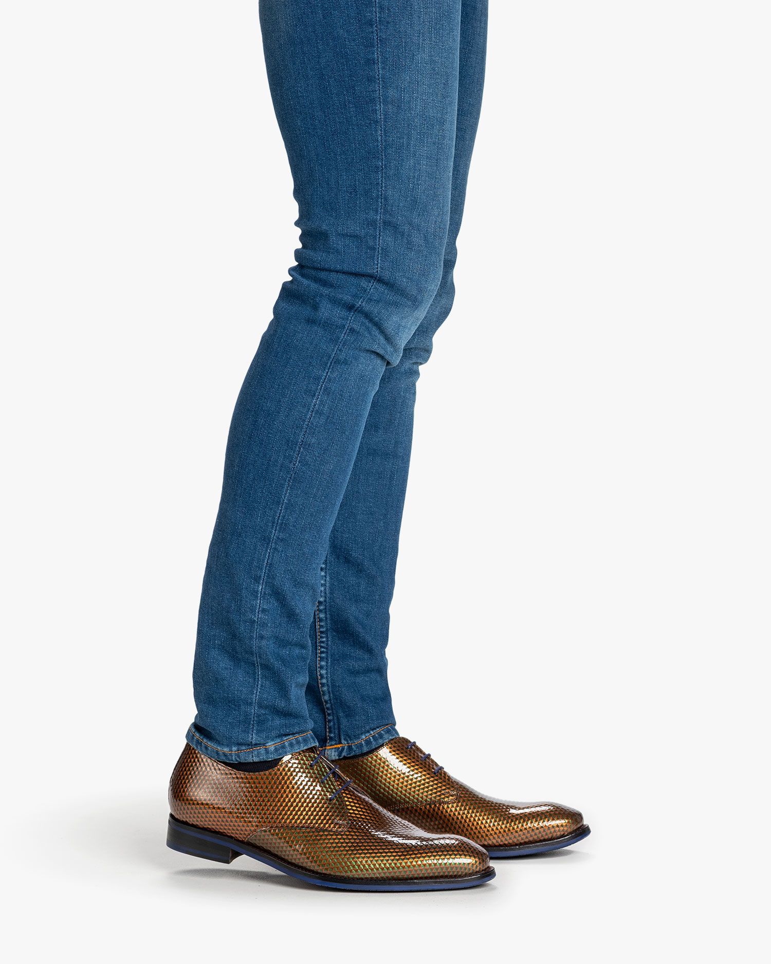 Veterschoen lakleer groen SFM-30194-50-02 | Floris van Bommel®