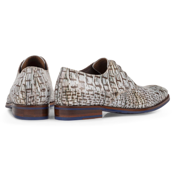 Veterschoen met print off-white