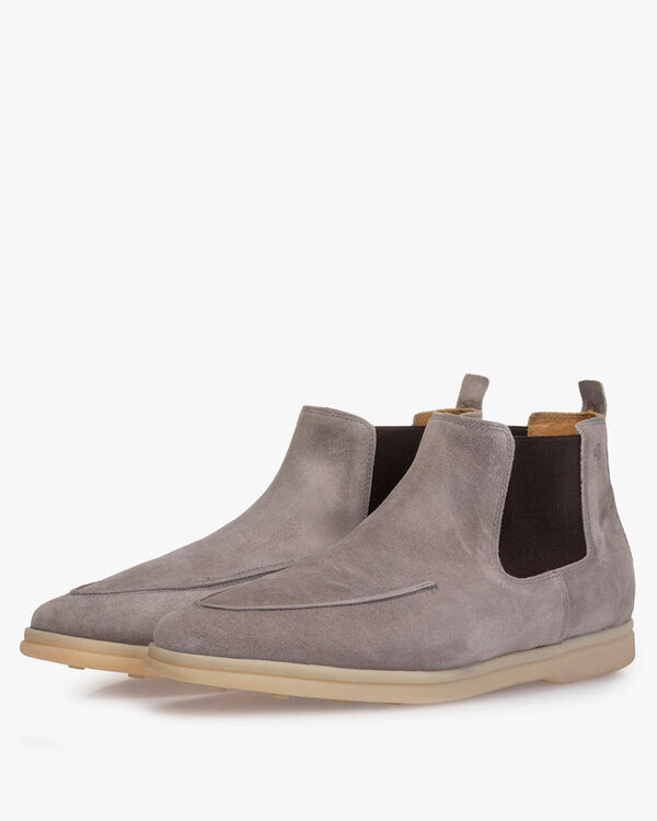 Chelsea boot su&egrave;de grijs