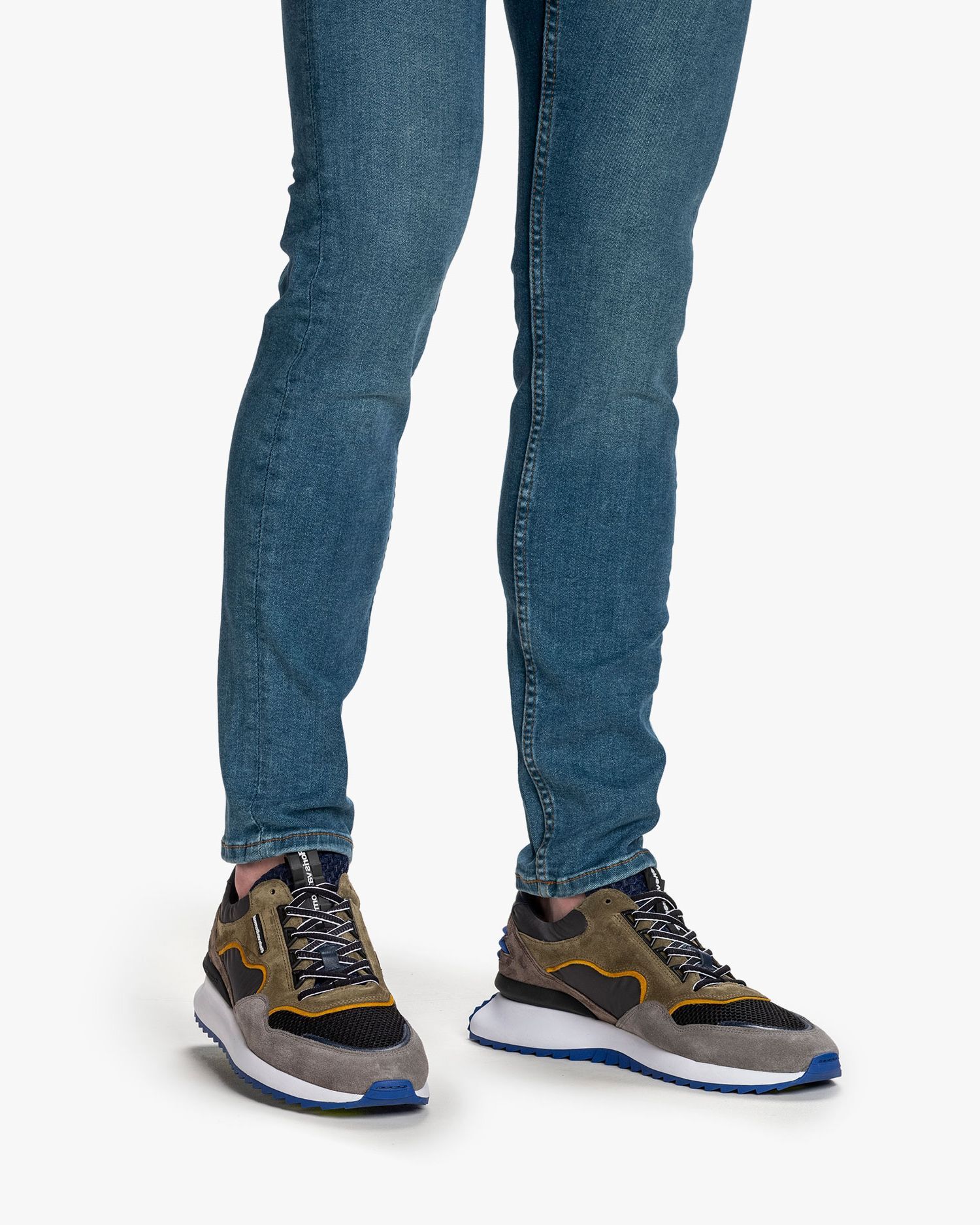 Sneaker suède groen SFM-10100-52-01 | Floris van Bommel®