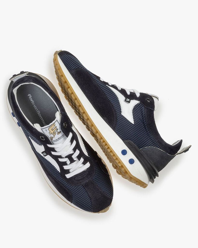 Sneaker textiel donkerblauw