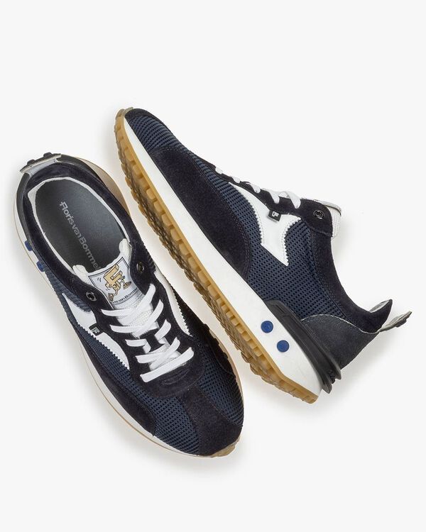 Sneaker textiel donkerblauw