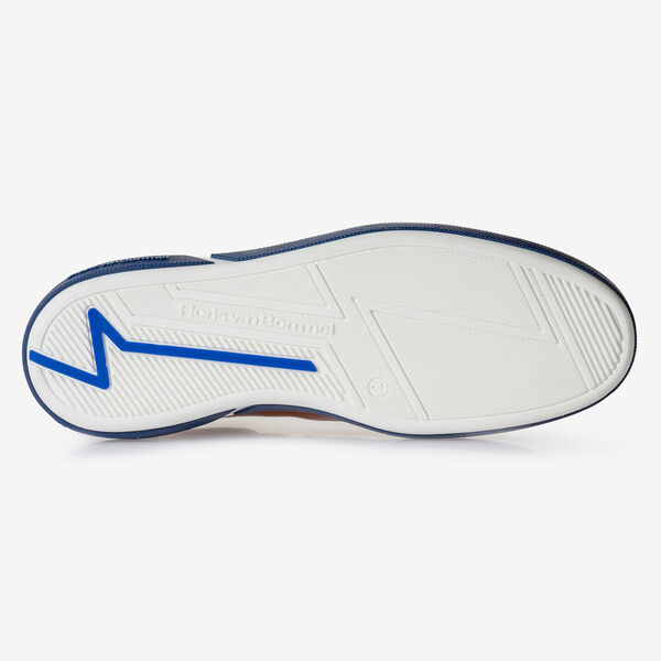 Kalfsleren veterschoen cognac