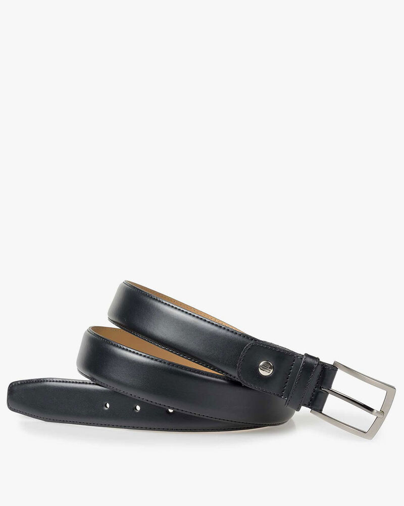 Belt calf leather black