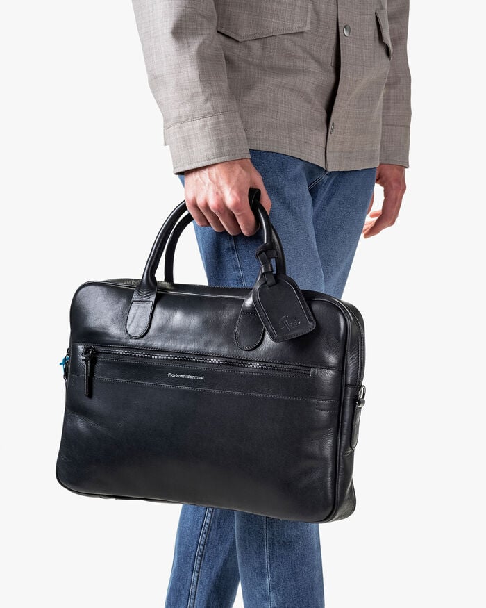 Office sleeve leer zwart